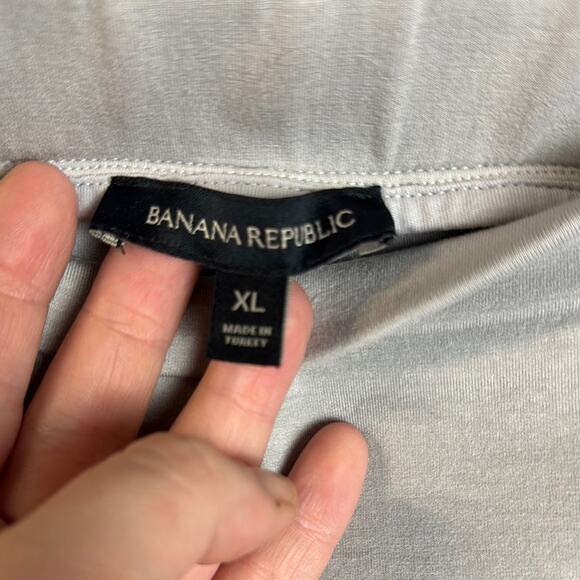 Banana Republic Scuba Knit Commuter Slim Gray Straight Leg Relaxed Pants - Picture 2 of 7